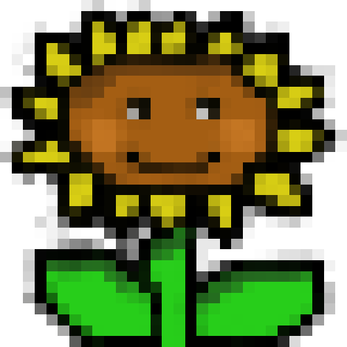 Pixel Art einer Sonnenblume